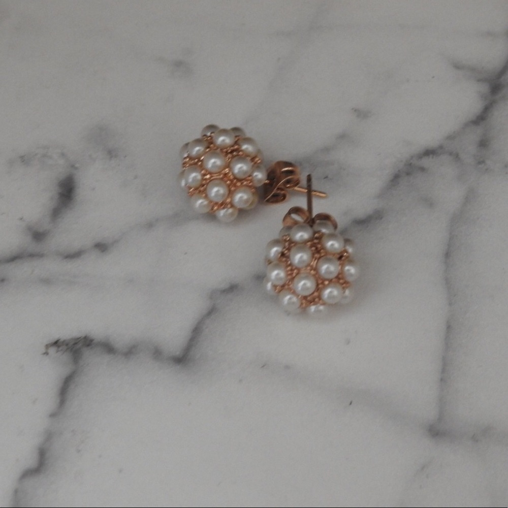 Pearl Cluster Earrings